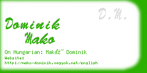 dominik mako business card